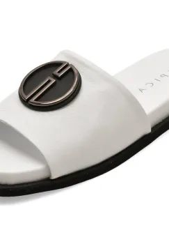 Papuci EPICA albi, 3772972, din piele naturala imagine