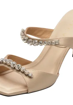 Papuci EPICA aurii, 2368, din material textil imagine