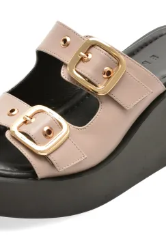 Papuci EPICA gri, 449FD06, din piele naturala imagine