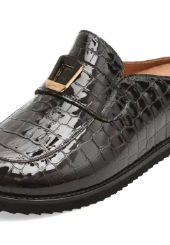 Papuci EPICA maro, 1001303, din piele naturala lacuita imagine