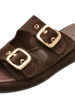 Papuci EPICA maro, 1001346, din piele intoarsa imagine