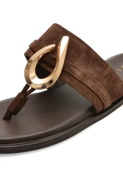 Papuci EPICA maro, 3395000, din piele intoarsa imagine