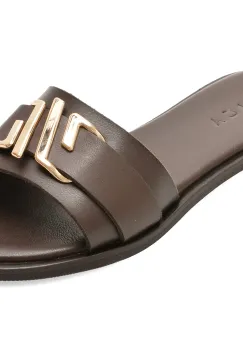 Papuci EPICA maro, Y07, din piele naturala imagine