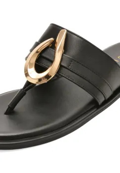 Papuci EPICA negri, 3395000, din piele naturala imagine