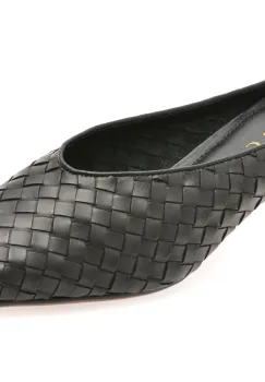 Papuci EPICA negri, 3721, din piele naturala imagine