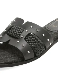 Papuci EPICA negri, 9136, din piele ecologica imagine