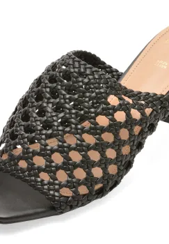 Papuci EPICA negri, 9158, din piele ecologica imagine