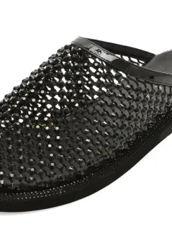 Papuci EPICA negri, K16, din material textil imagine