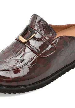 Papuci EPICA visinii, 1001303, din piele naturala lacuita imagine