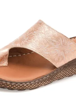 Papuci EVIDA roz, EV2875, din piele naturala imagine