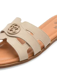 Papuci FLAVIA PASSINI bej, 9146, din piele naturala imagine