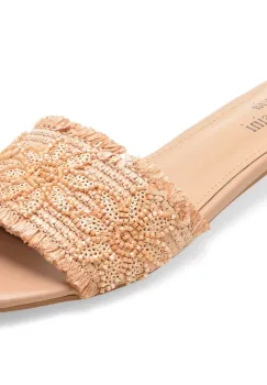 Papuci FLAVIA PASSINI bej, 9151, din material textil imagine