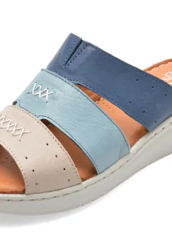 Papuci FLAVIA PASSINI gri, 2052, din piele naturala imagine