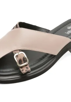 Papuci FLAVIA PASSINI gri, 910, din piele naturala imagine