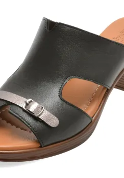 Papuci FLAVIA PASSINI negri, 13138, din piele naturala imagine
