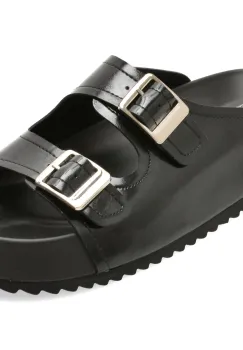 Papuci FLAVIA PASSINI negri, 705, din piele naturala imagine