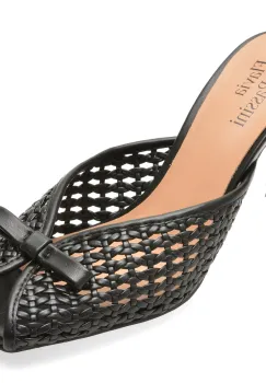 Papuci FLAVIA PASSINI negri, HZY77, din piele ecologica imagine