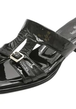 Papuci FLAVIA PASSINI negri, L622, din piele naturala lacuita imagine