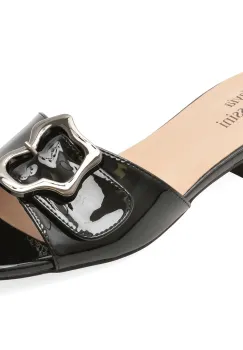 Papuci FLAVIA PASSINI negri, V1092, din piele naturala lacuita imagine