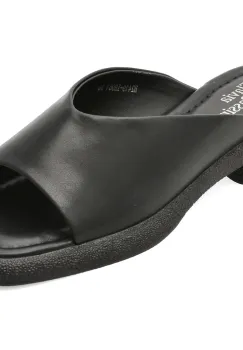 Papuci FLAVIA PASSINI negri, X8961, din piele naturala imagine