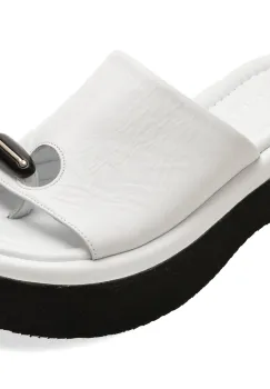 Papuci GRYXX albi, 4714750, din piele naturala imagine