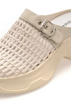 Papuci GRYXX bej, 2511, din piele ecologica imagine