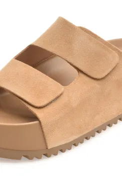 Papuci GRYXX bej, 33719, din piele intoarsa imagine