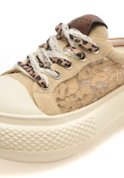 Papuci GRYXX bej, 69399, din material textil imagine