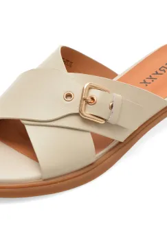 Papuci GRYXX bej, JL75, din piele naturala imagine