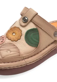 Papuci GRYXX bej, Y3756, din piele naturala imagine