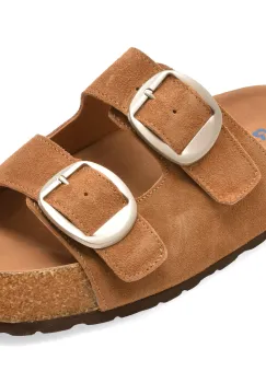 Papuci GRYXX maro, 5219, din piele intoarsa imagine