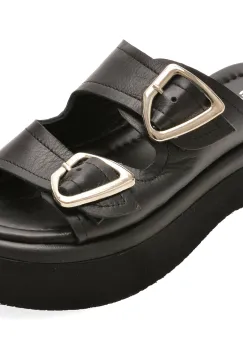 Papuci GRYXX negri, 471153, din piele naturala imagine