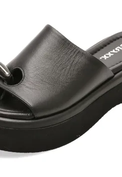 Papuci GRYXX negri, 4714750, din piele naturala imagine