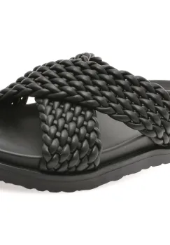 Papuci GRYXX negri, 6119, din piele ecologica imagine