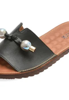 Papuci GRYXX negri, 70448, din piele naturala imagine