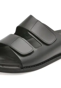 Papuci GRYXX negri, UZ255, din piele naturala imagine