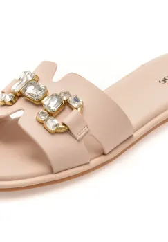 Papuci IMAGE bej, 9133, din piele naturala imagine