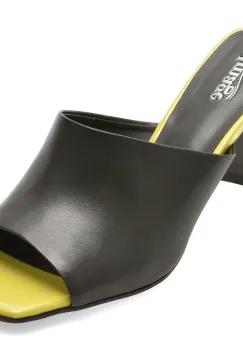 Papuci IMAGE negri, 3F2983, din piele naturala imagine