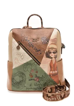 Rucsac JANET DENESE multicolor, 156, din piele ecologica imagine