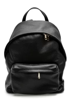 Rucsac MARIO FERRETTI negru, BB72, din piele naturala imagine