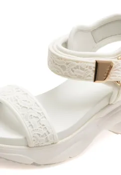 Sandale ALDO albe, EULALIA 100, din material textil imagine