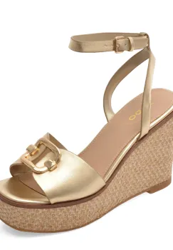 Sandale ALDO aurii, CARRABRIRIA 711, din piele ecologica imagine