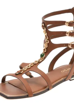 Sandale ALDO maro, 14189939, din piele naturala imagine