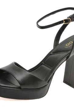 Sandale ALDO negre, LOTHON 001, din piele ecologica imagine