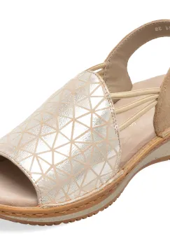 Sandale ARA bej, 29005, din piele intoarsa imagine