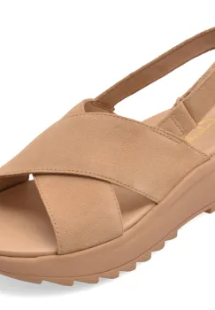 Sandale CLARKS bej, DASH LITE WISH, din piele intoarsa imagine