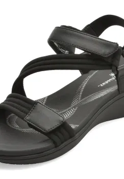 Sandale CLARKS negre, BRINKLEY RAE SUN, din material textil imagine