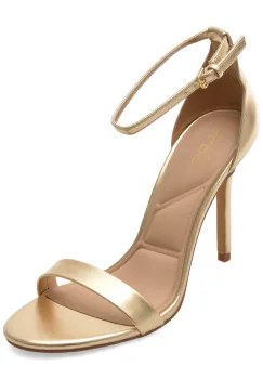 Sandale elegante ALDO aurii, JACYNTHE 710, din piele ecologica imagine