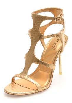 Sandale elegante ALDO aurii, QUINTINA 711, din piele ecologica imagine