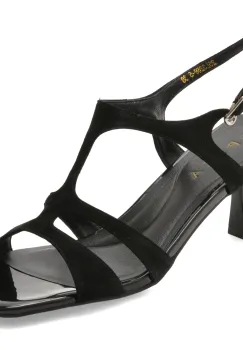 Sandale elegante EPICA negre, 3269, din piele intoarsa imagine